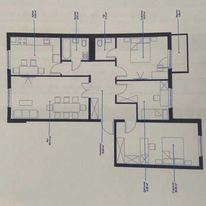 Новостройка ЖК Assalom Havo 4/9/9 с ремонтом, мебелью и техникой 94 м2