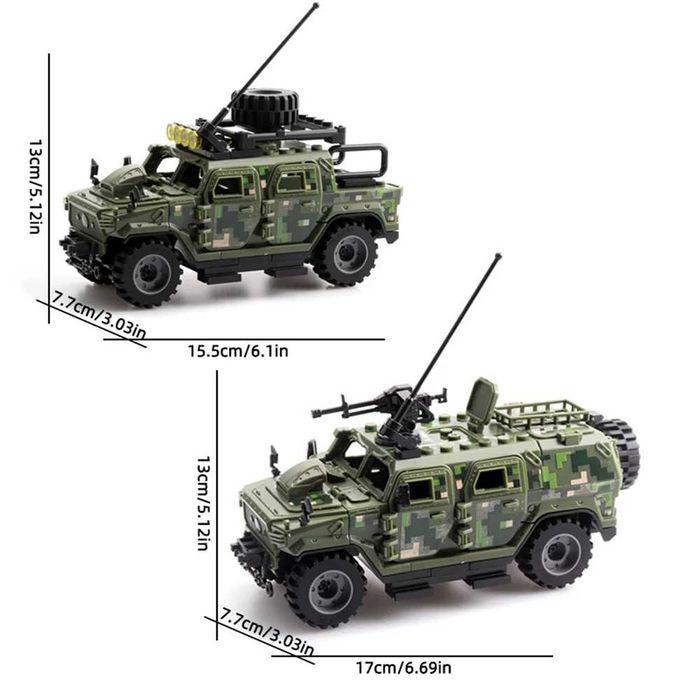 Vehicul militar tip Lego Transporter 130 pcs 3 culori disponibile