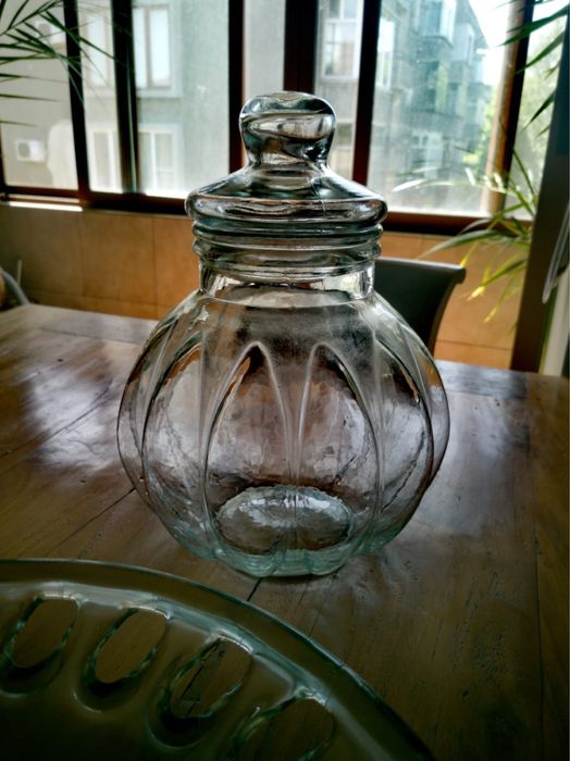 Антикварна колекция от ретро винтидж голям аптекарски съд/буркан /купа