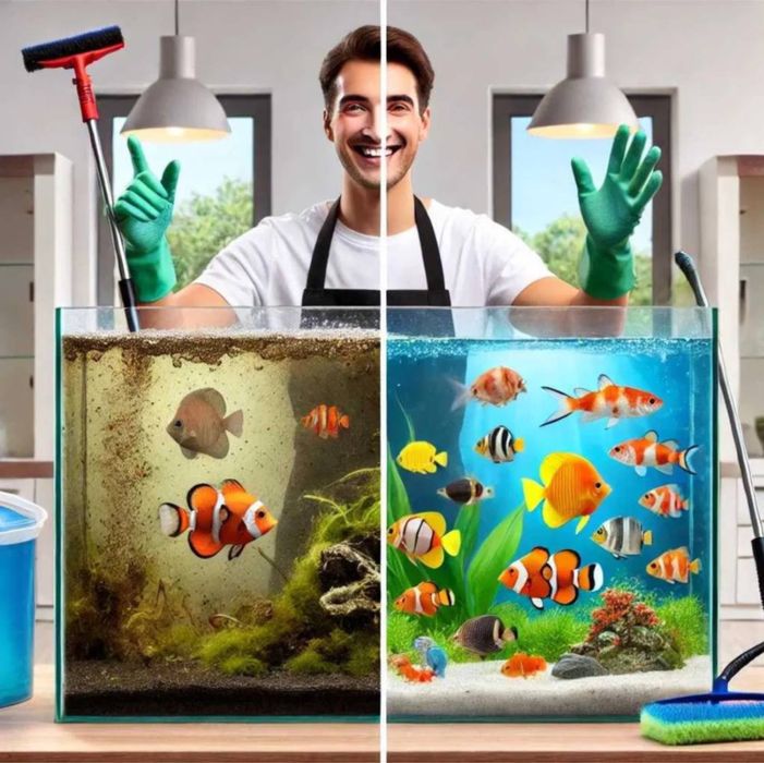 Профессиональная выездная обслуживание аквариума