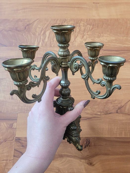 Месингов свещник - 5-раменен