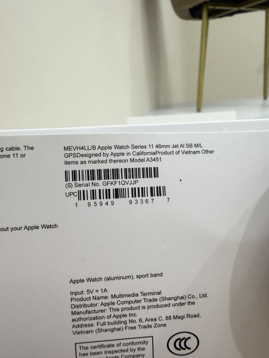 Apple watch 11 ,46 mm aluminum