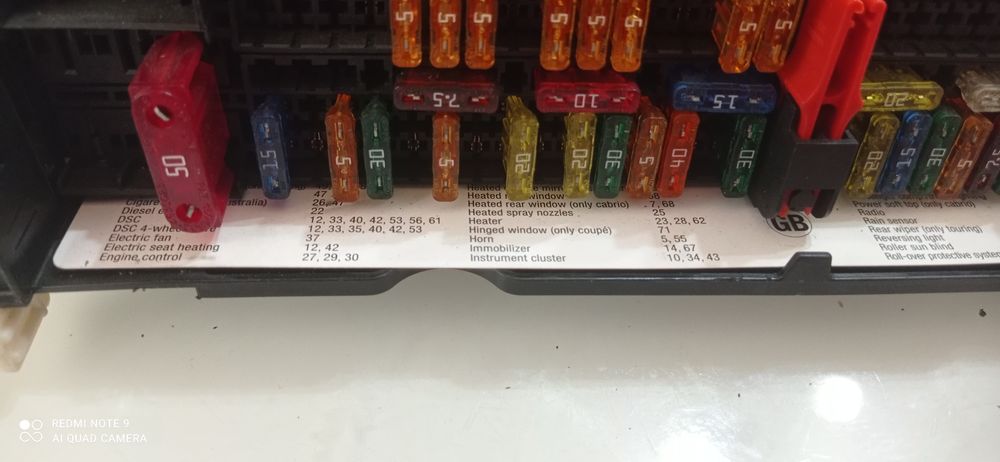 БМВ е46. Блок предохранителей