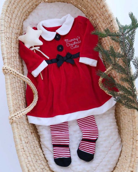 Set rochie craciun +dress de la 0 la 24 luni / 56, 62 68 74 80 86 92
