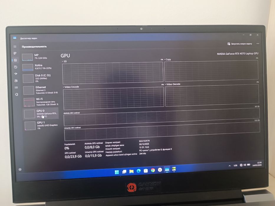Hp omen 16 i7 14700HX RTX 4070