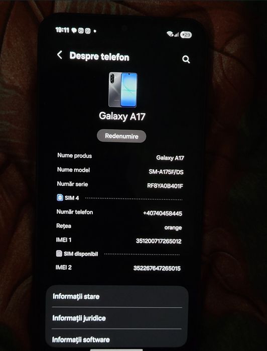 Samsung galaxy a17,128gb