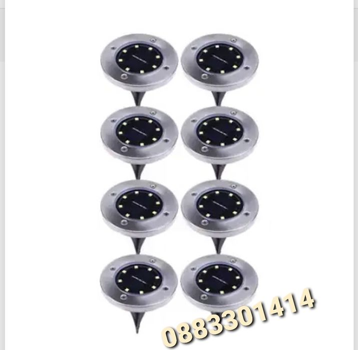 Комплект 8 броя Соларна лампа за земя