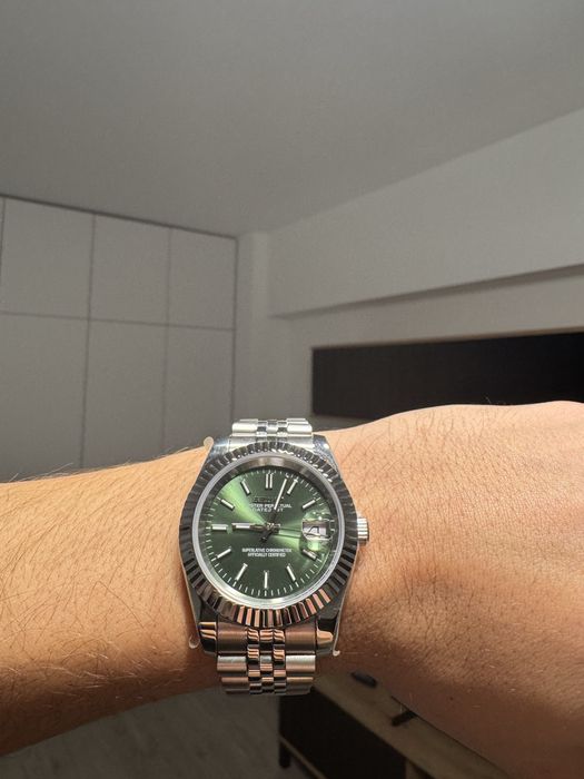 Seiko Mod Datejust Olive Green