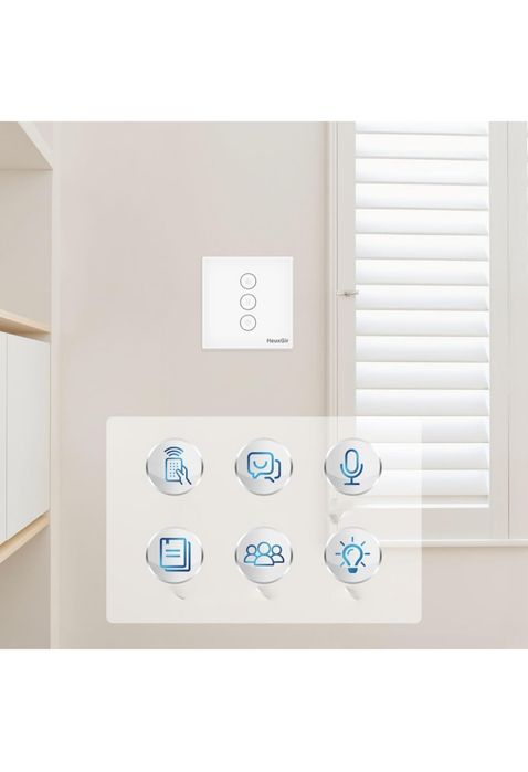 Set 4 intrerupatoare pentru rolete HeuxGir WF-CS01, control vocal!