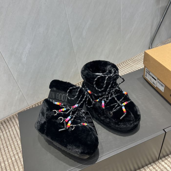 Moon Boot Icon Low Faux Fur Beads