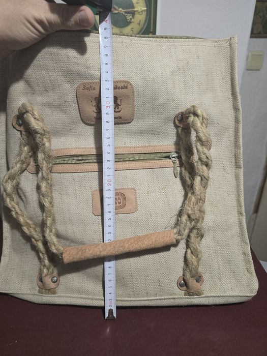 Стара рекламна ленена чанта СПОРТ ТОТО  Mitsukoshi