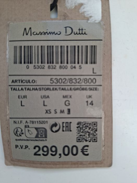 Pantaloni piele Massimo Dutti L
