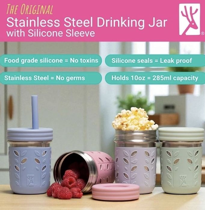 Pahar din oțel inoxidabil Elk and Friends pentru copii mici, 400 ml