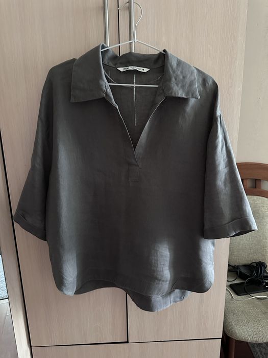 Рубашка Zara женская лён