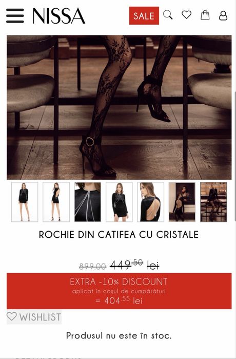 Rochie NISSA, nepurtată, fără etichetă, 36