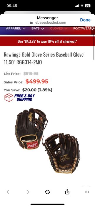 Ръкавица за бейзбол Rawlings