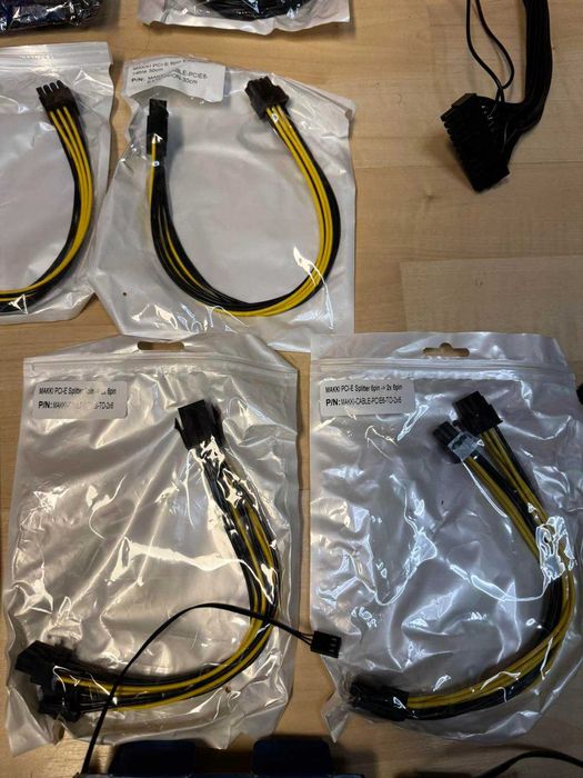 Части от копачка – riser-и, кабели, вентилатори (повечето нови)