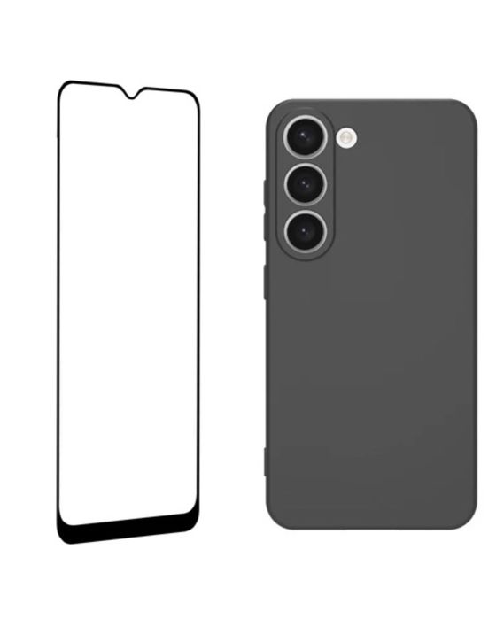 Samsung A14/A34/A54/A16/A26/A17 Husa Silicon Cam Safe si Folie Sticla