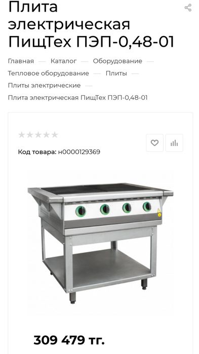 Промышленные электрические плиты