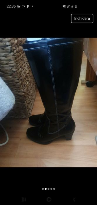 Cizme piele lacuita 35