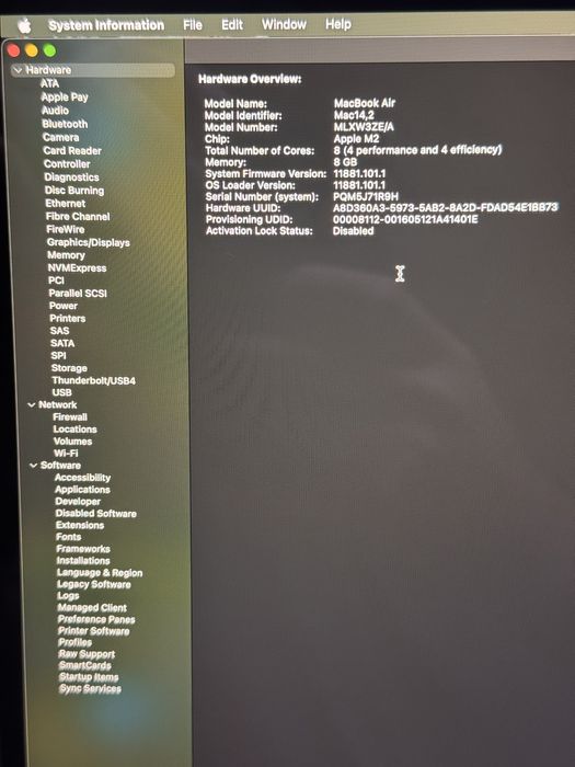 Apple Macbook Air M2 256gb Gray