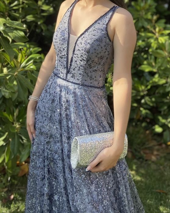 Бална рокля с брокат