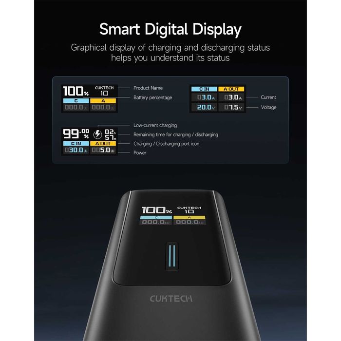 CUKTECH 10 PB100P 10000mAh 150W power bank, дефектен за ремонт