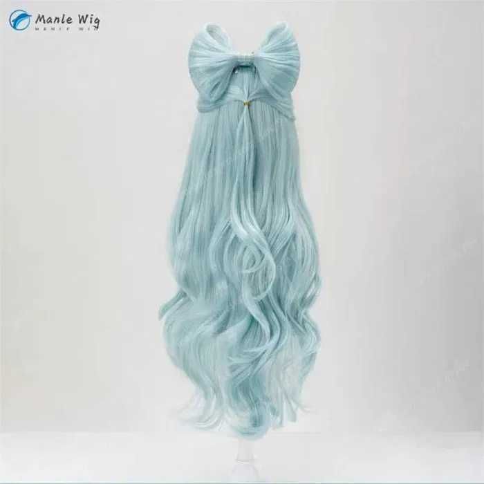 Косплей аниме перука Genshin Impact Yumemizuki Mizuki в ментово зелено