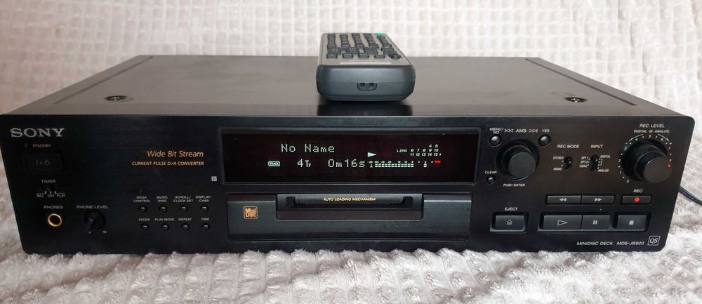 Minidisc recorder Sony MDS-JB920QS cu telecomandă