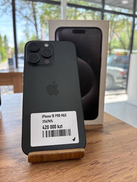 iPhone 15 ProMax•256GB/96%BlackTitanium Айфон 15ПроМакс•256гб/96%Қара