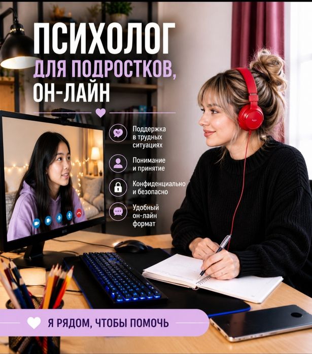 Психолог для подростков, он-лайн