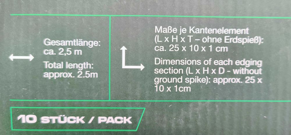Borduri pentru gradina, cu efect de piatra gri, Plastic