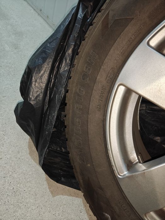 Set jante Audi R16 + anvelope Kumho 215/65 R16 DOT 2023 – stare excele