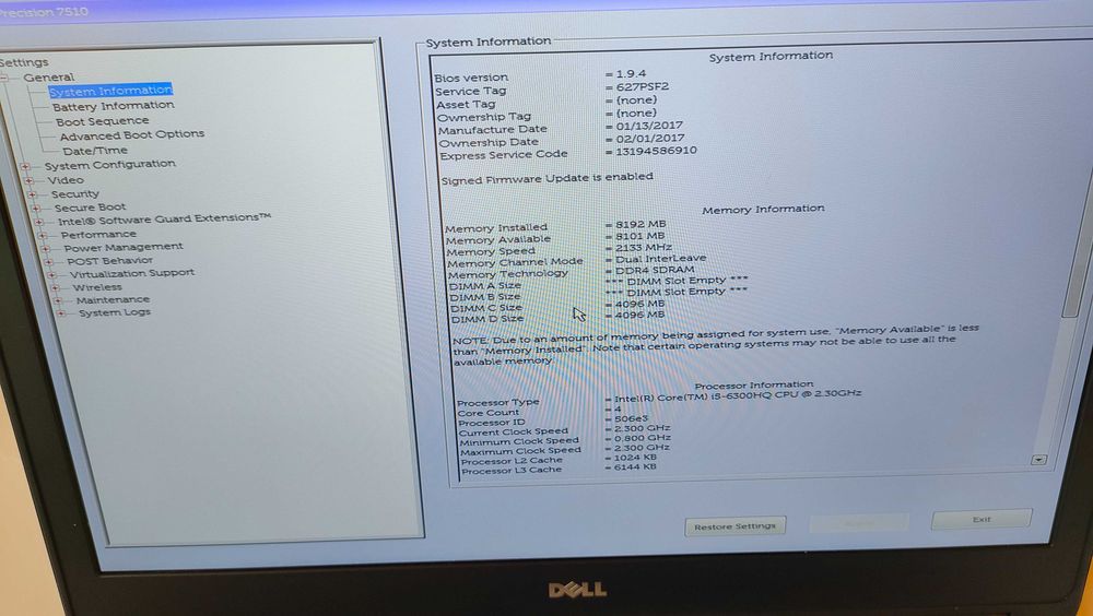 Лаптоп - работна станция dell precision 7510 i5/ 512gb/8gb/ FHD