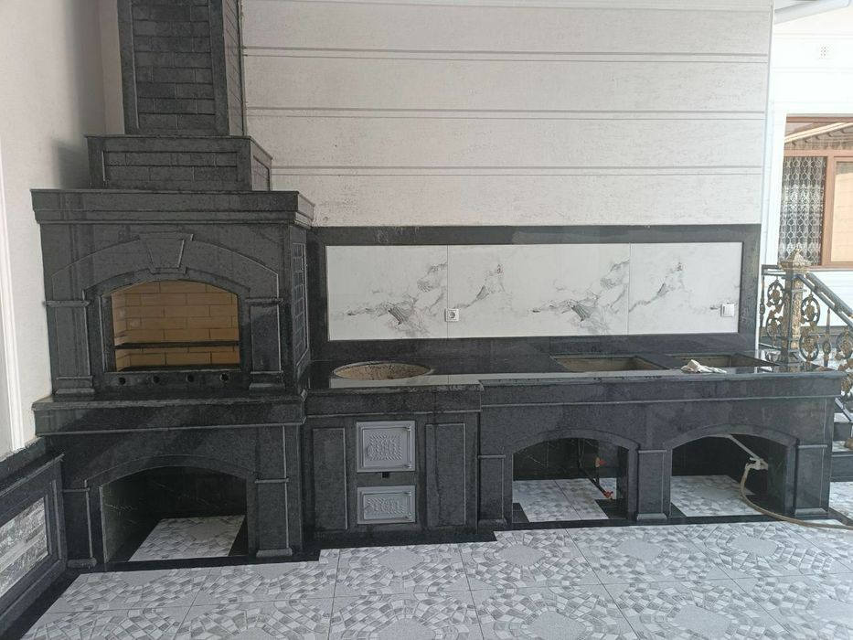 СТРОИМ. Летний кухни  Барбекю. Очаг