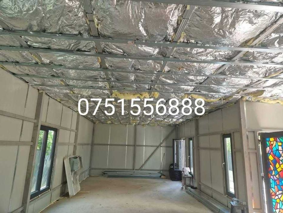 Casa Modulara si Garaje Auto pe structura metalica si panou sandwich