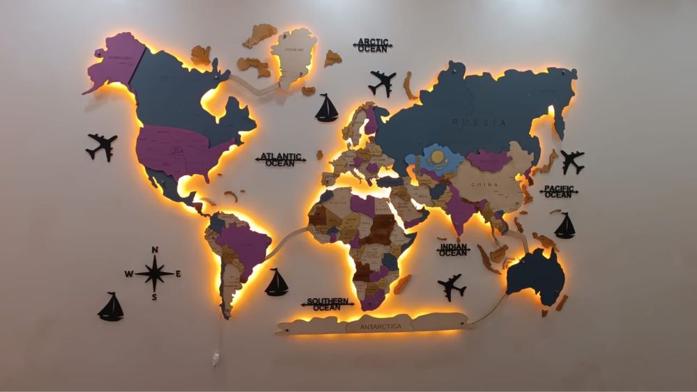 Декор карты мира