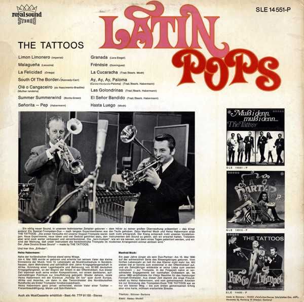 Disc vinil  The Tattoos – Latin Pops stare ca nou  5 stele  premiat
