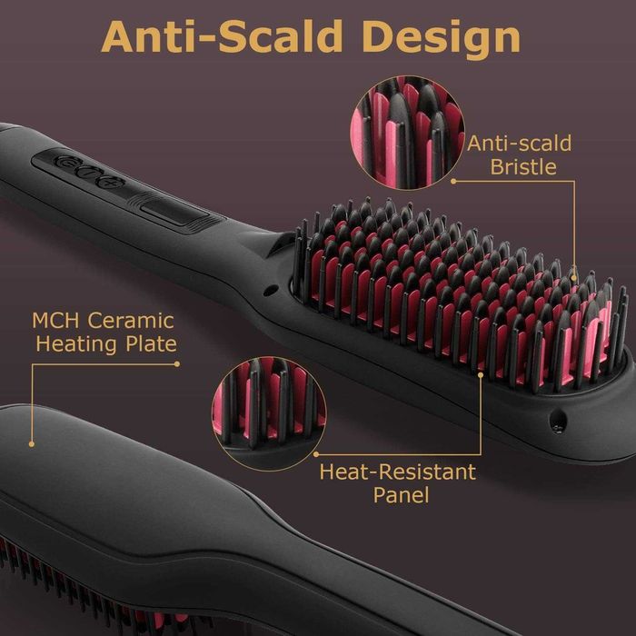 Четка за изправяне и стилизиране на брада и коса JAMIEWIN 3 в 1