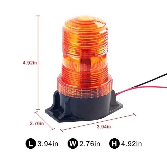 LED Аварийна Лампа Маяк 12V 24V Трактор Мотокар Авариен буркан диоден