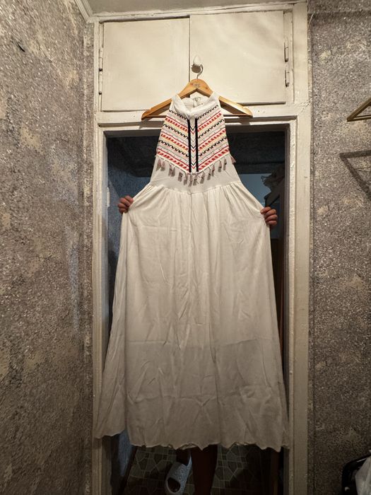 Платье белое бохо