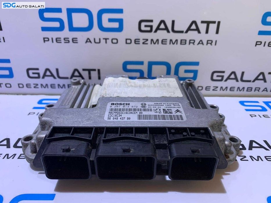 Ecu Calculator Motor Peugeot 207 1.6 HDI 2006 - 2014 Cod 9664843780 0281013872 [L3347]