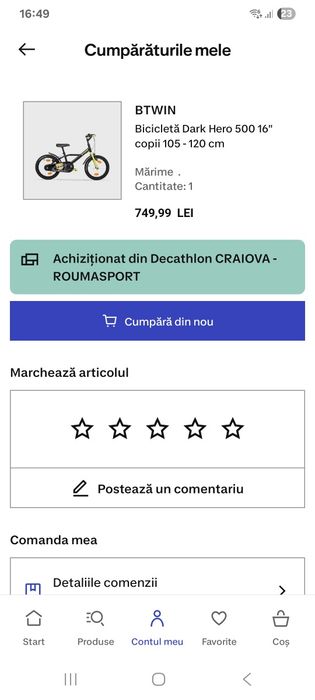Bicicleta B'TWIN Hero 500 16 inch