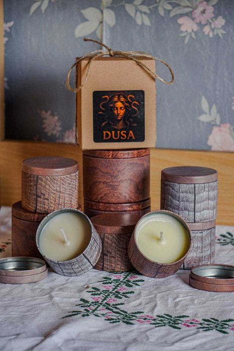 Ръчно изработена масажна свещ с подхранващи масла