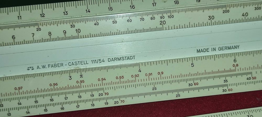 rigla de calcul germana de colectie FABER CASTELL lungime 30 cm