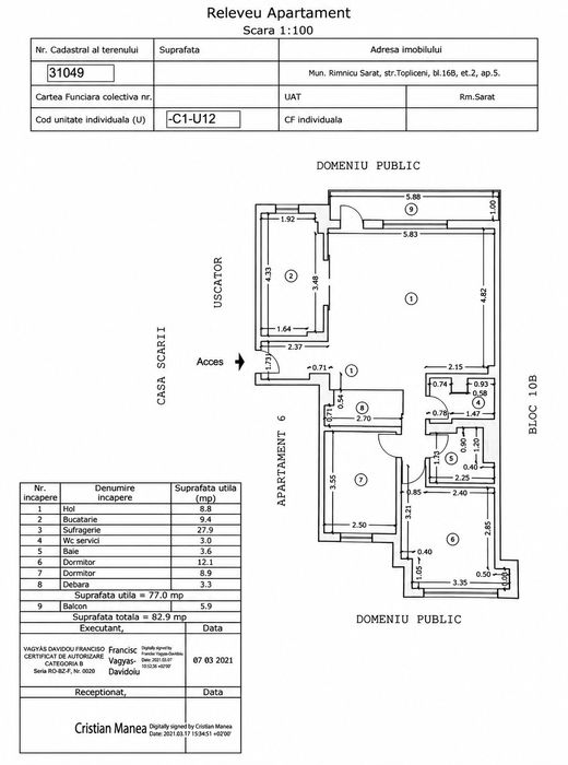 Apartament Premium 83mp utili