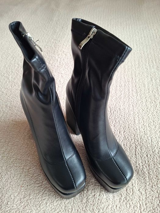 Botinelli Дамски боти до глезена с дебел ток и платформа