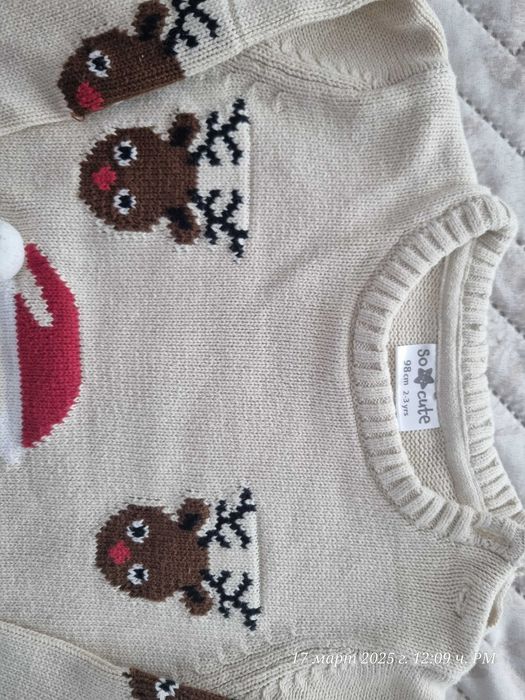 Коледни блузки за момче 2-3 годинки