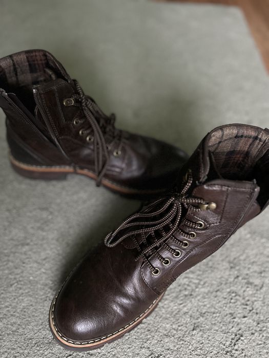 Bocanci din piele maro pt. bărbați