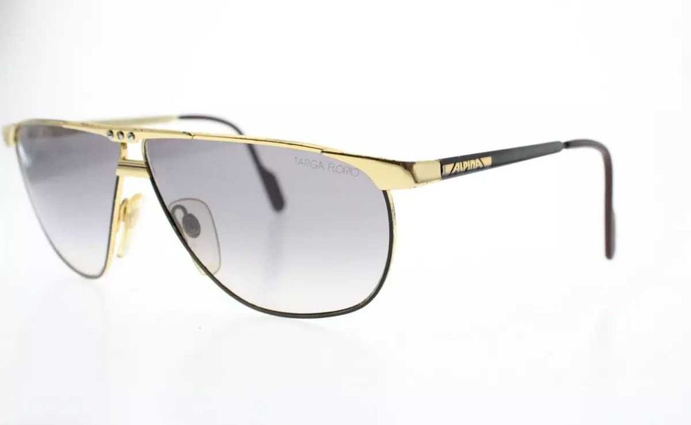 VTG ALPINA Targa Florio Gold Aviator Sunglasses
